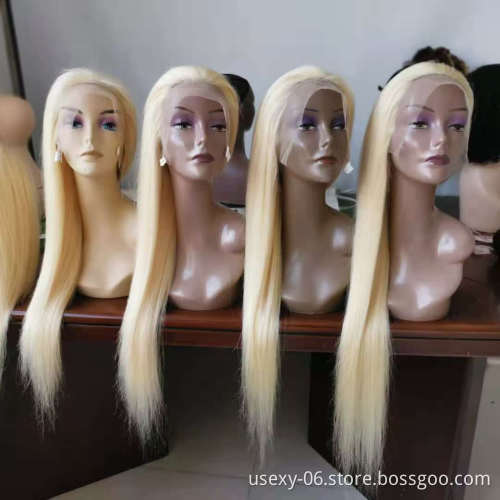 13x4 Pre Plucked Lace Wig Human Hair, Full Blonde 613 Human Hair Wig For Black Women